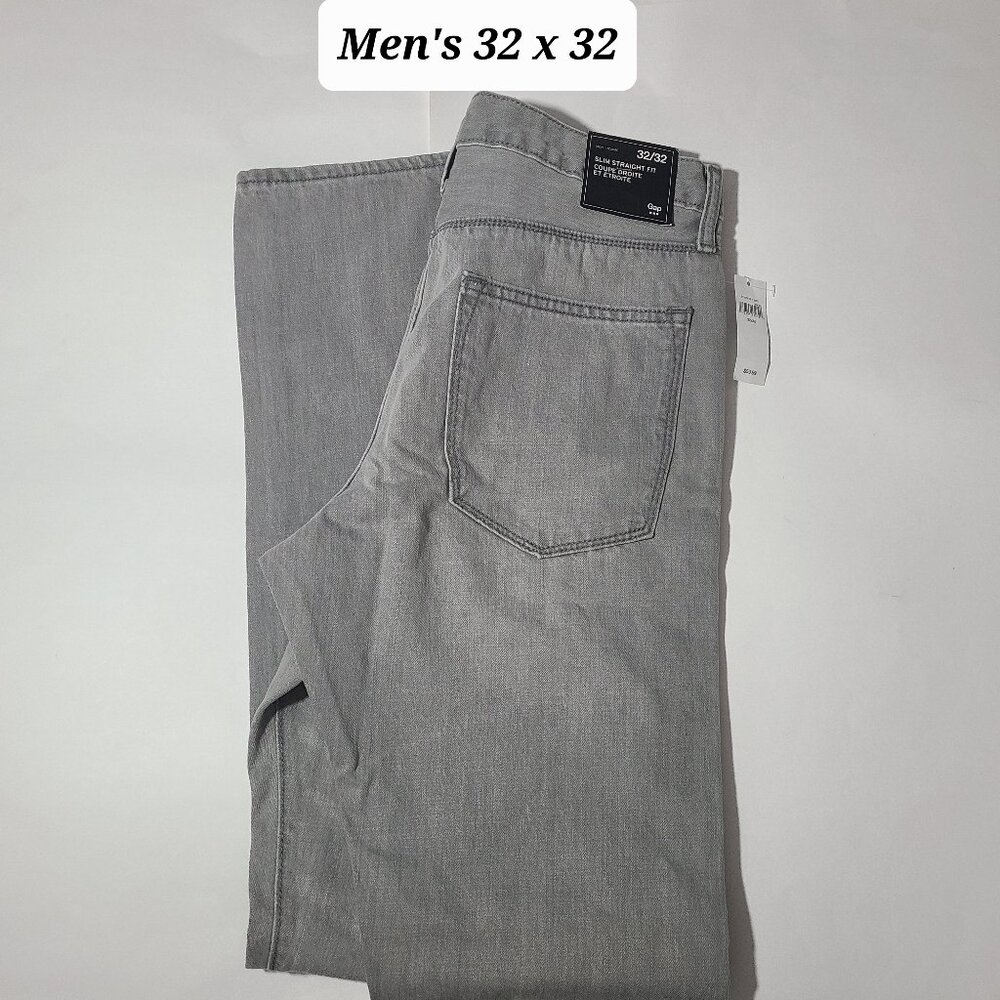 Gap Slim Straight Fit Men's 100% Cotton Pants Size 32 x 32 NWT
